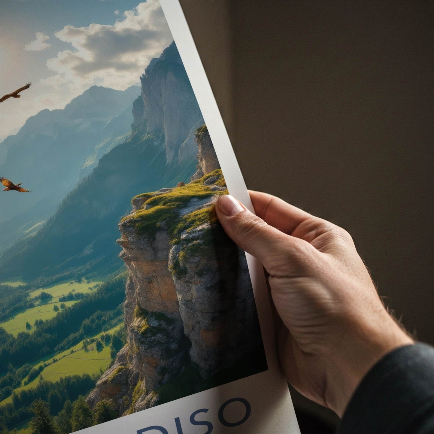 Gran Paradiso National Park Poster - Italy Art Print - Flying Eagles Valley Wall Decor