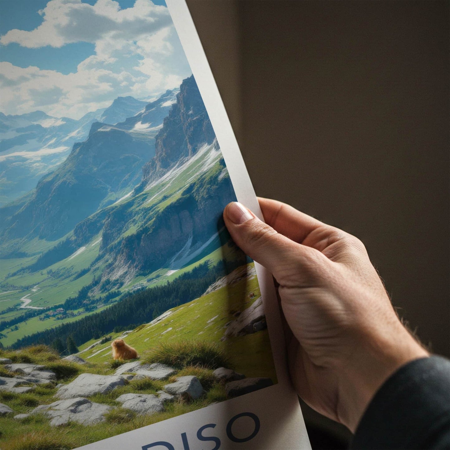 Gran Paradiso National Park Poster - Italy Travel Art - Marmot Mountain Valley Wall Decor