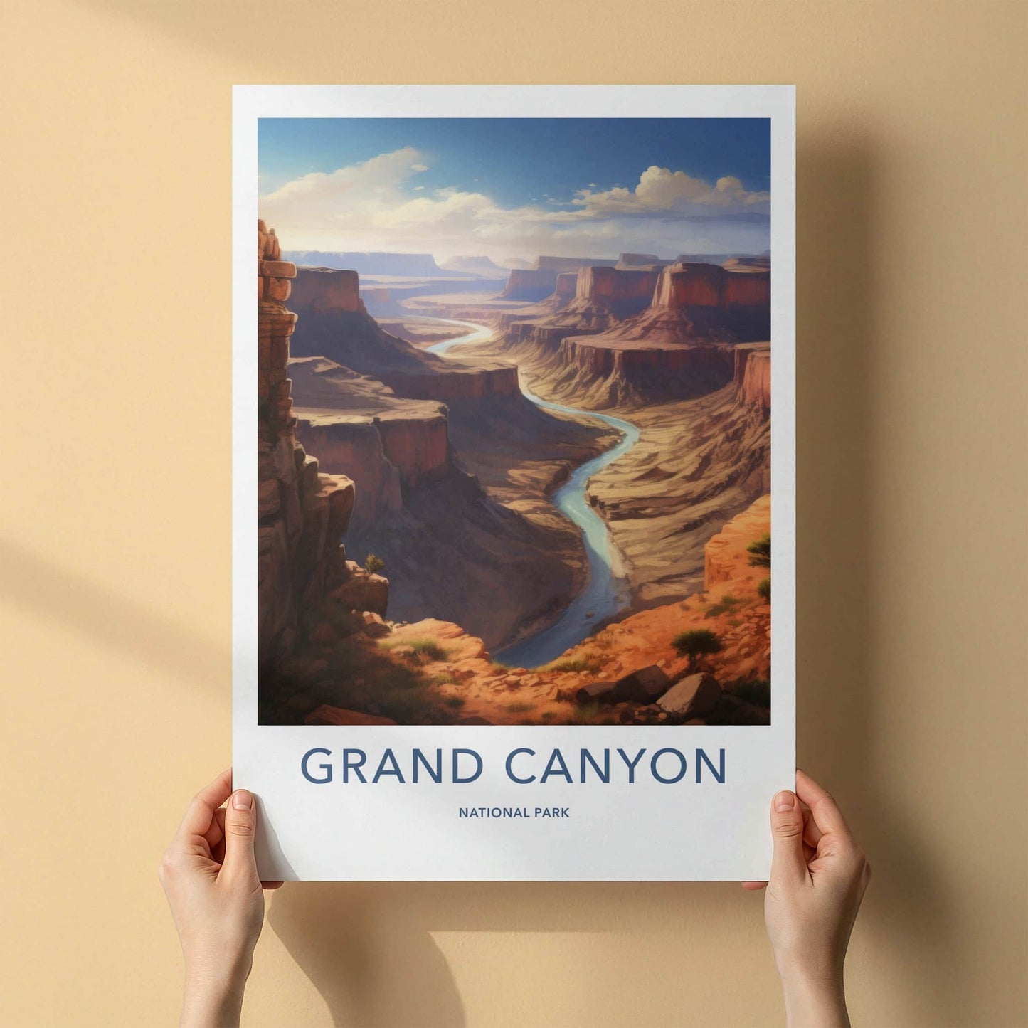 Grand Canyon National Park Poster - Arizona Travel Art - Winding River Canyon Home Decor