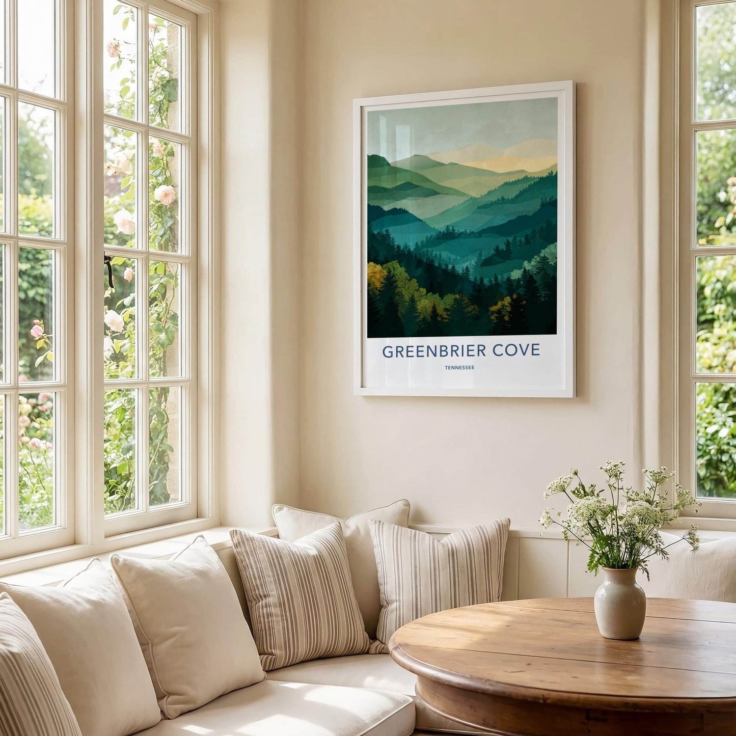 Greenbrier Cove Poster - Tennessee Wall Art - Layered Forest Mountains Home Decor