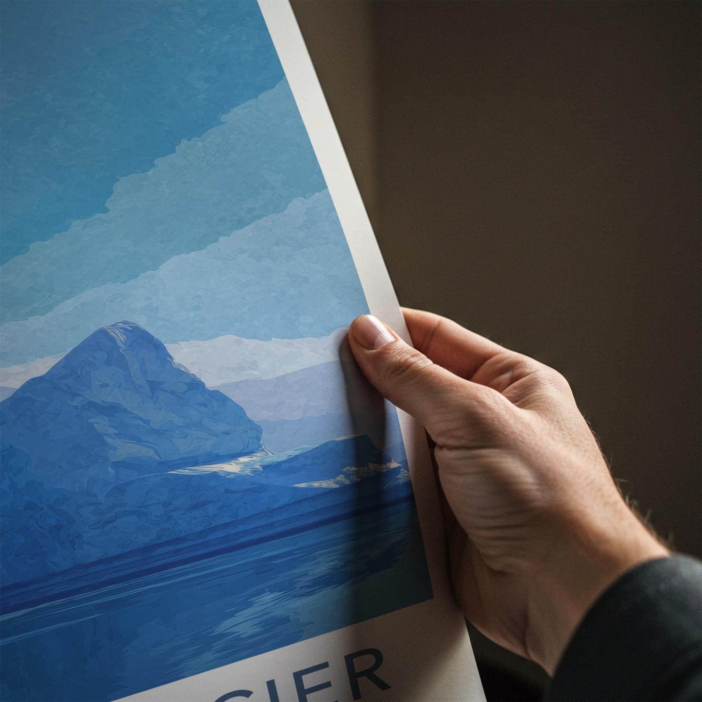 Grey Glacier Poster - Chile Scenic Art - Towering Ice Formations Wall Decor