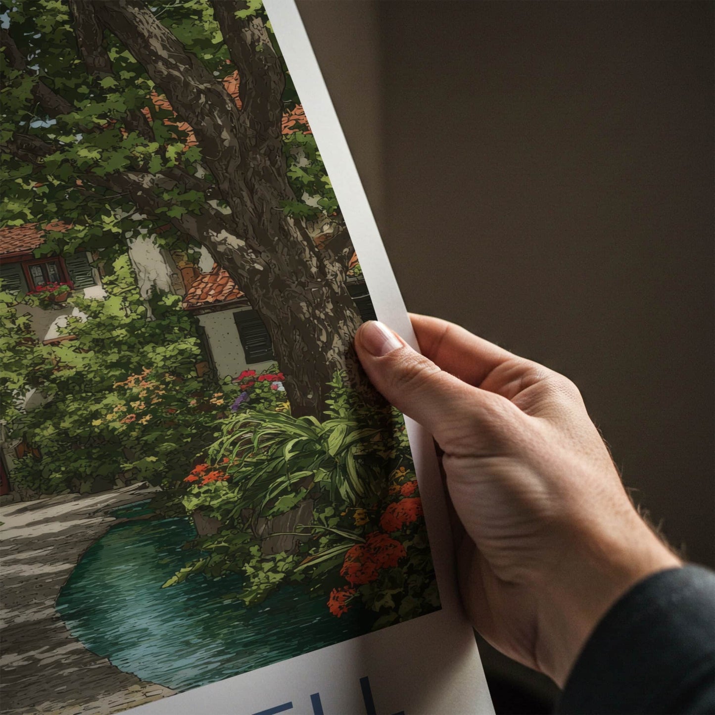Grobenzell Poster - Germany Travel Art - Verdant Alley Water Home Decor