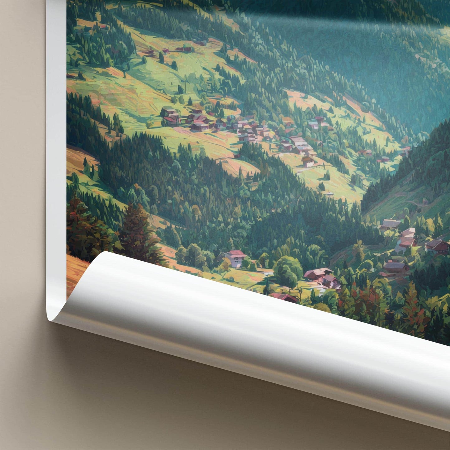 Grossarl Poster - Austria Travel Art - Lush mountain village Wall Decor