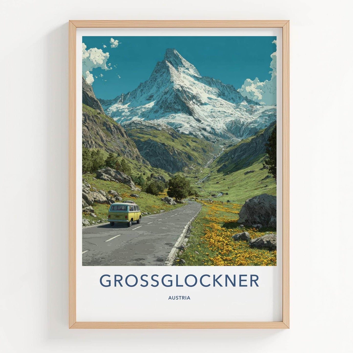 Grossglockner Poster - Austria Travel Art - Alpine Road Journey Home Decor