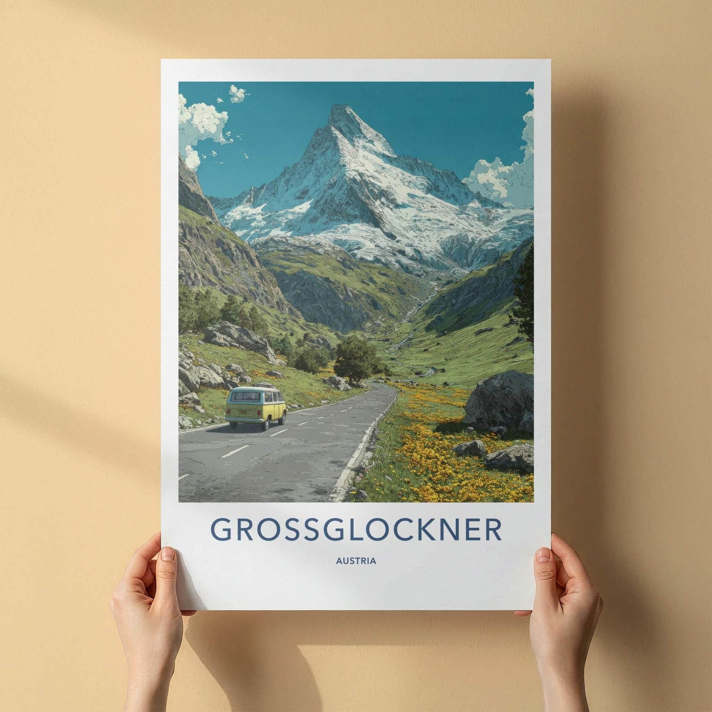 Grossglockner Poster - Austria Travel Art - Alpine Road Journey Home Decor