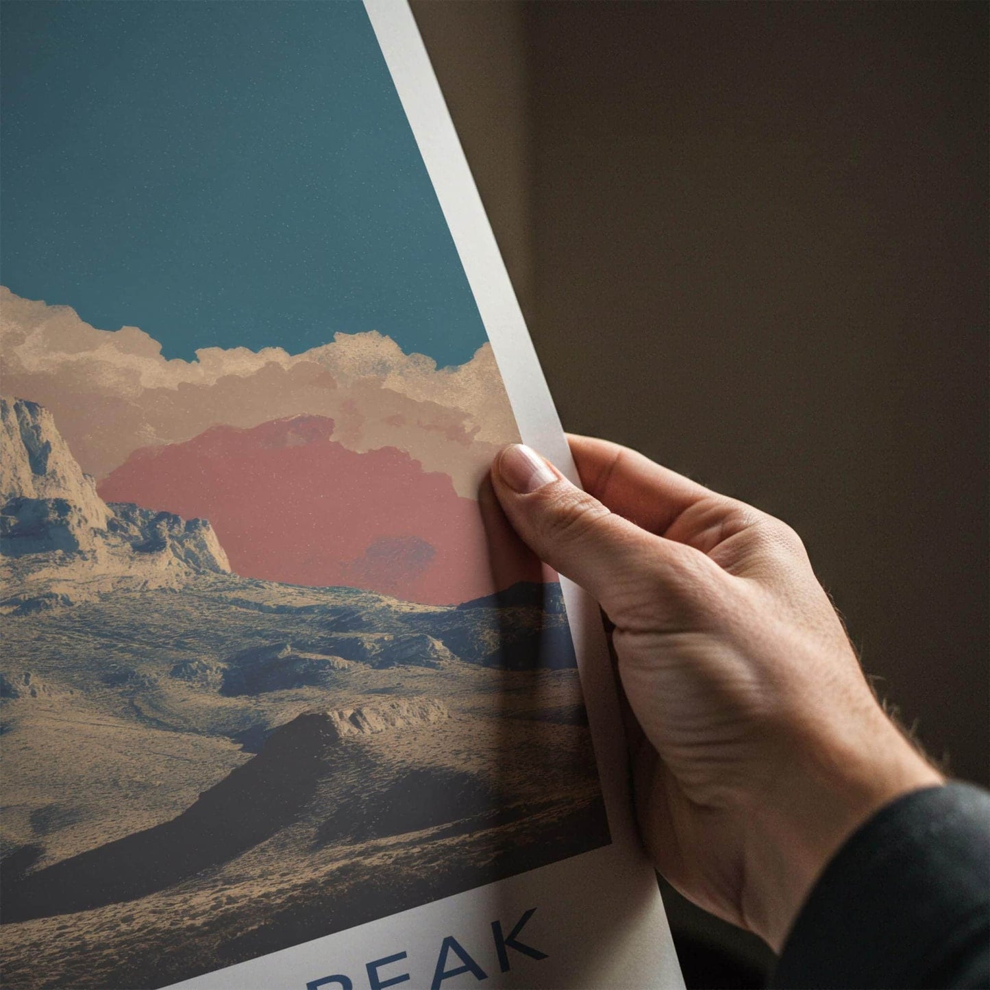 Guadalupe Peak Poster - Texas Travel Art - Rocky Peak Vista Home Decor