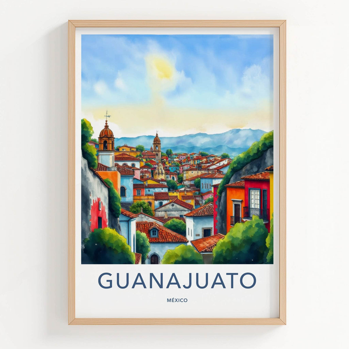 Guanajuato Poster - Mexico Travel Art