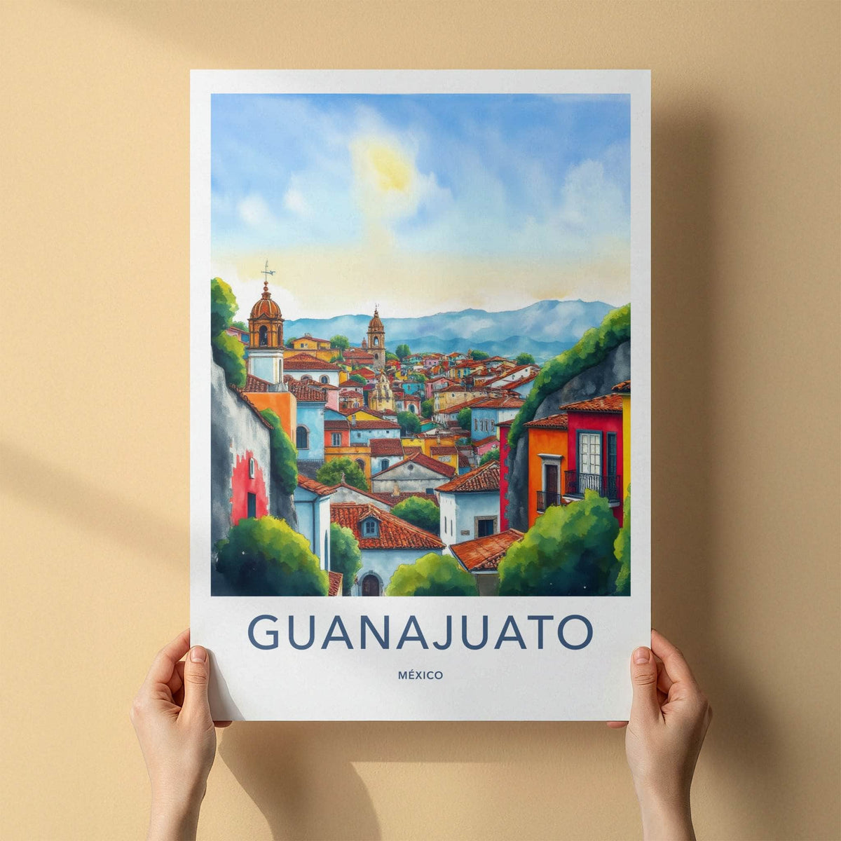 Guanajuato Poster - Mexico Travel Art