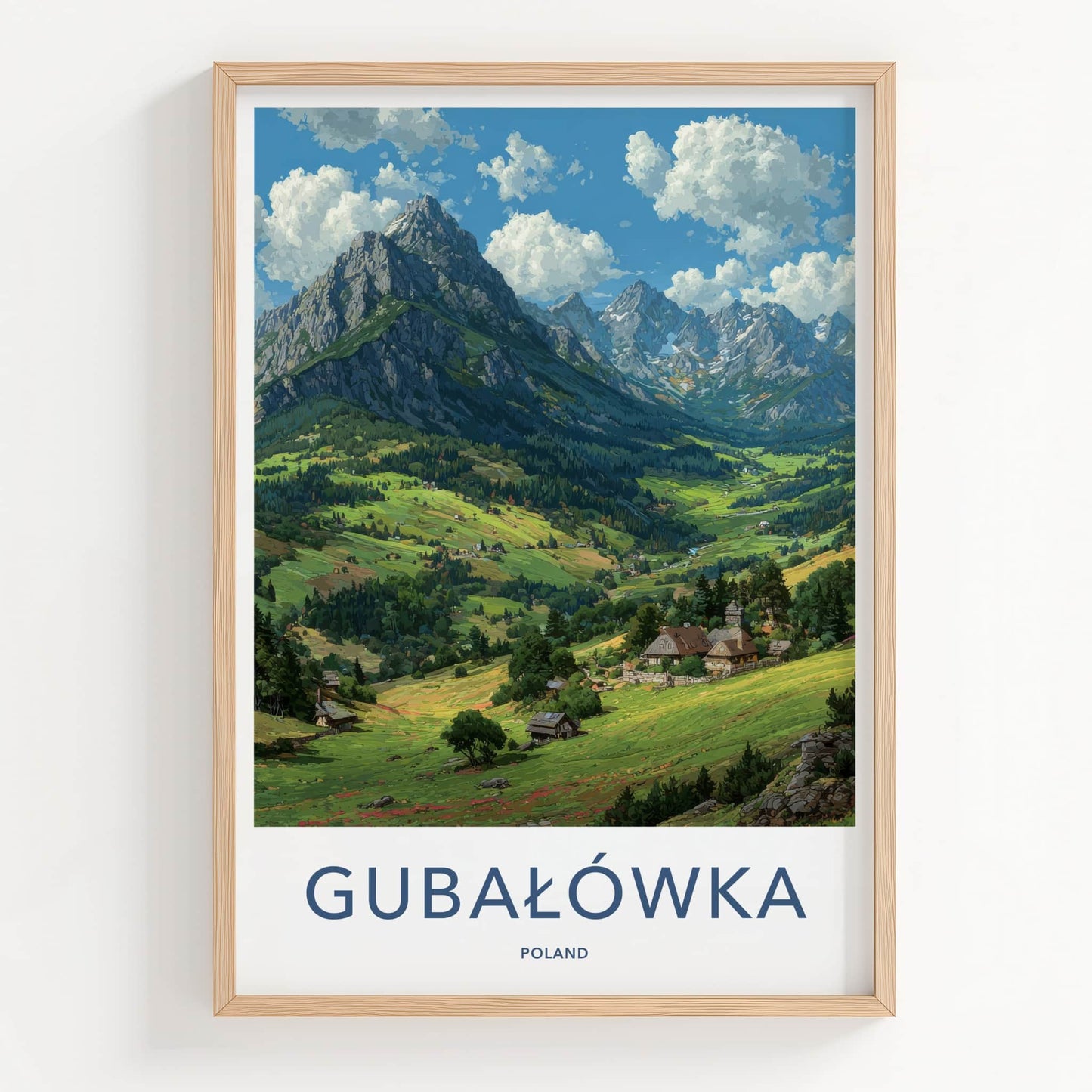 Gubalowka Poster - Poland Travel Art - Lush Mountain Valley Home Decor