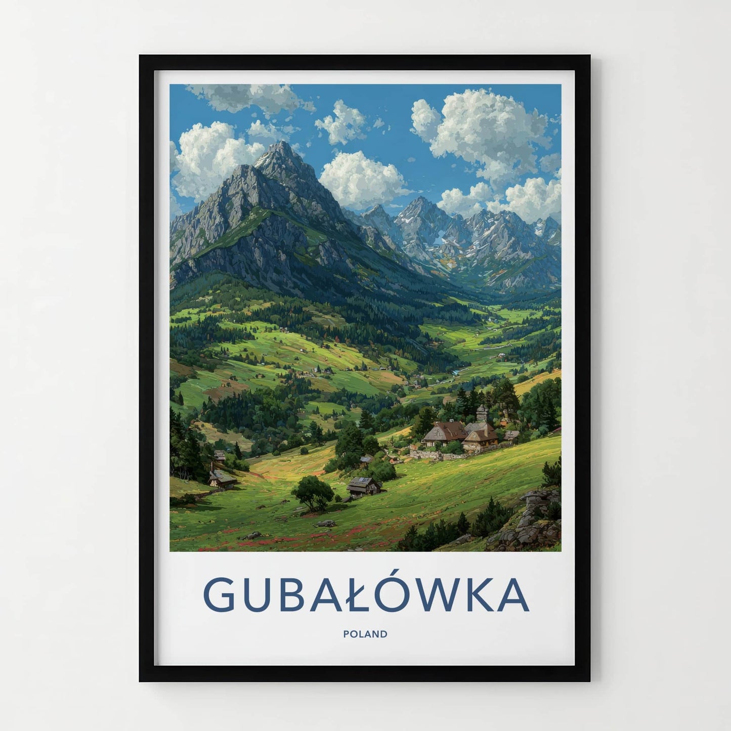 Gubalowka Poster - Poland Travel Art - Lush Mountain Valley Home Decor