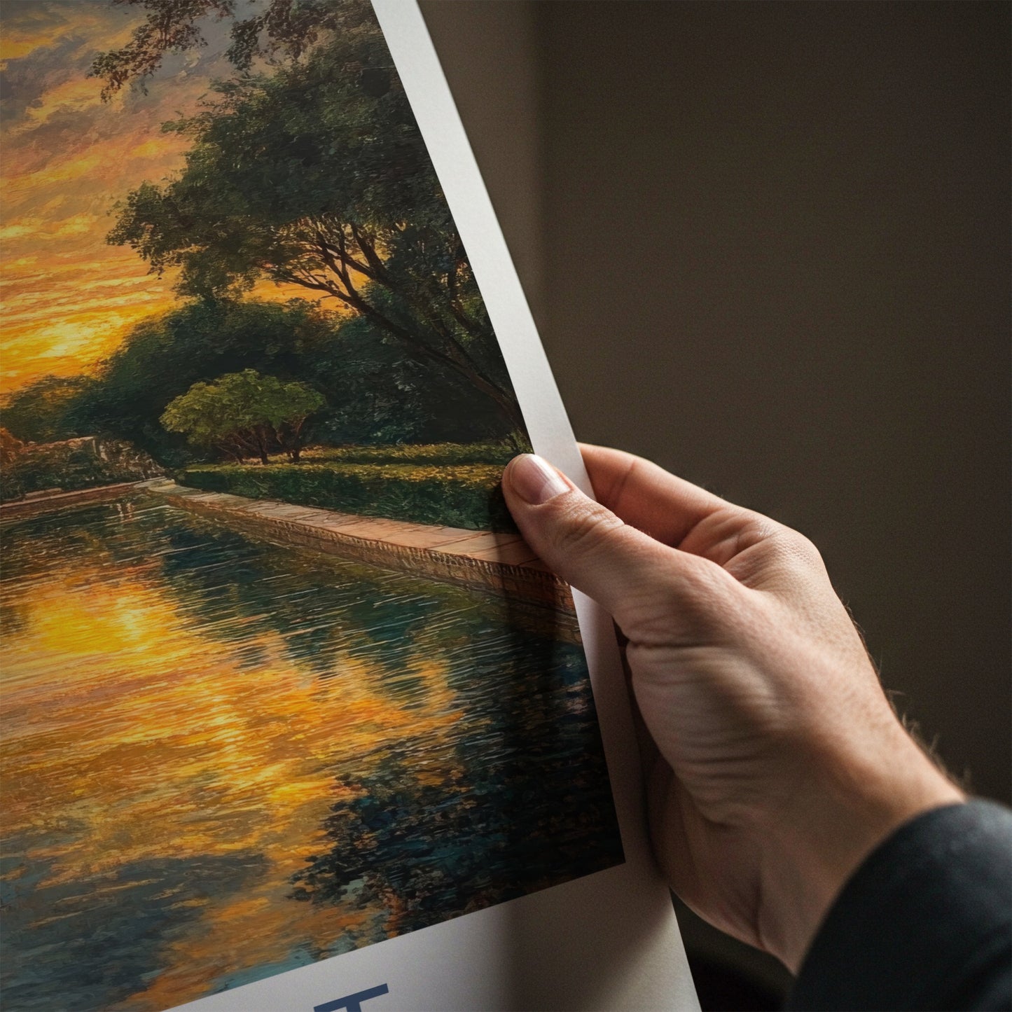 Gujrat Poster - Pakistan Travel Art - Golden Pavilion Sunset Home Decor