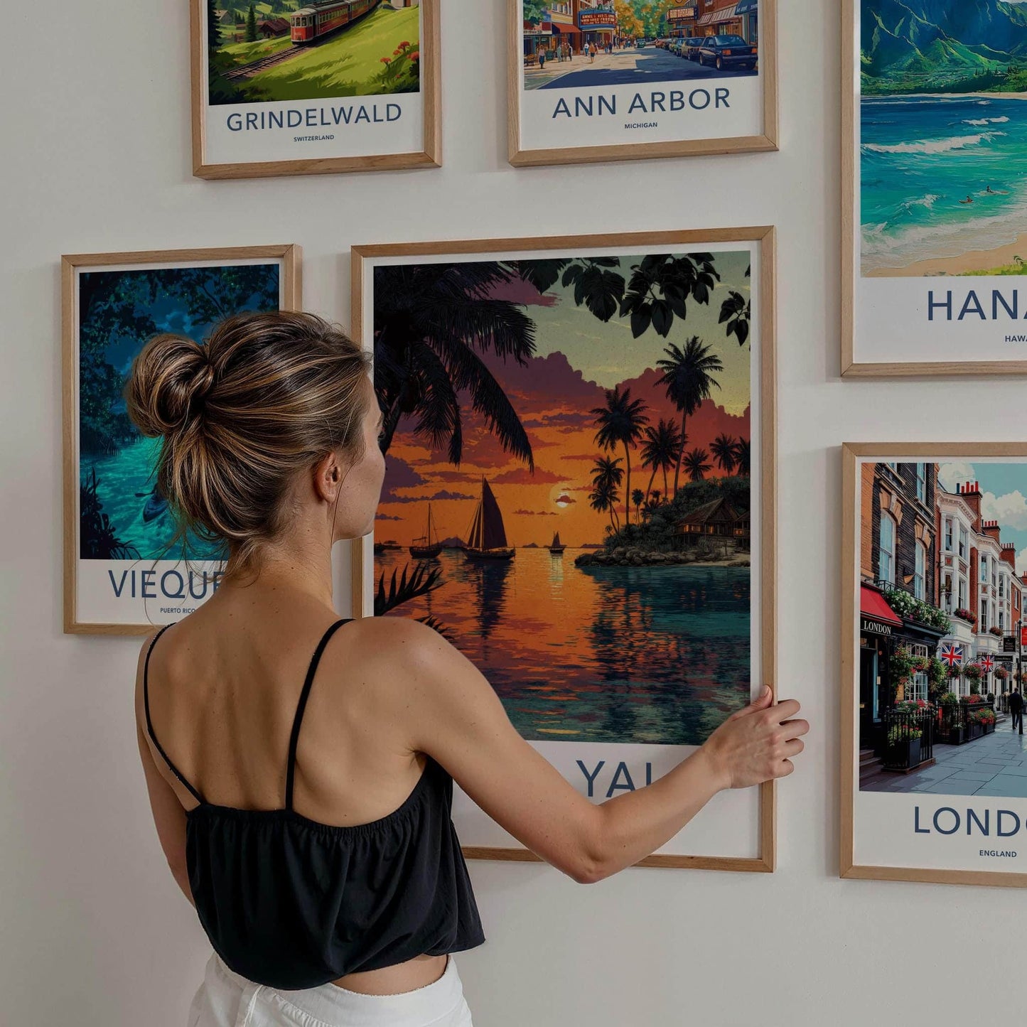 Guna Yala Poster - Panama Travel Art - Vibrant Tropical Sunset Home Decor