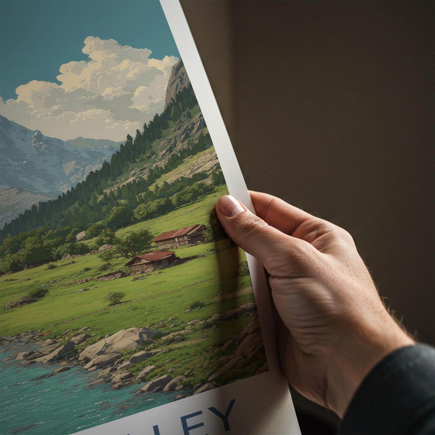 Gurez Valley Poster - India Fine Art - Jammu Kashmir Mountain River Valley Gift