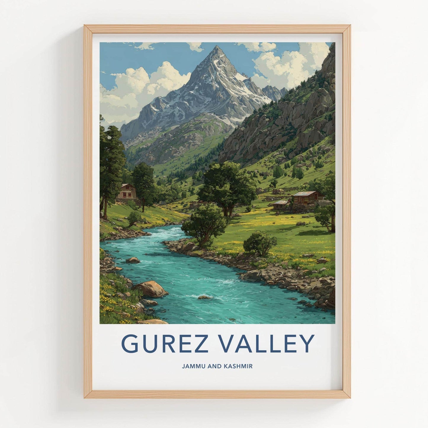 Gurez Valley Poster - India Scenic Art - Jammu And Kashmir Wall Decor