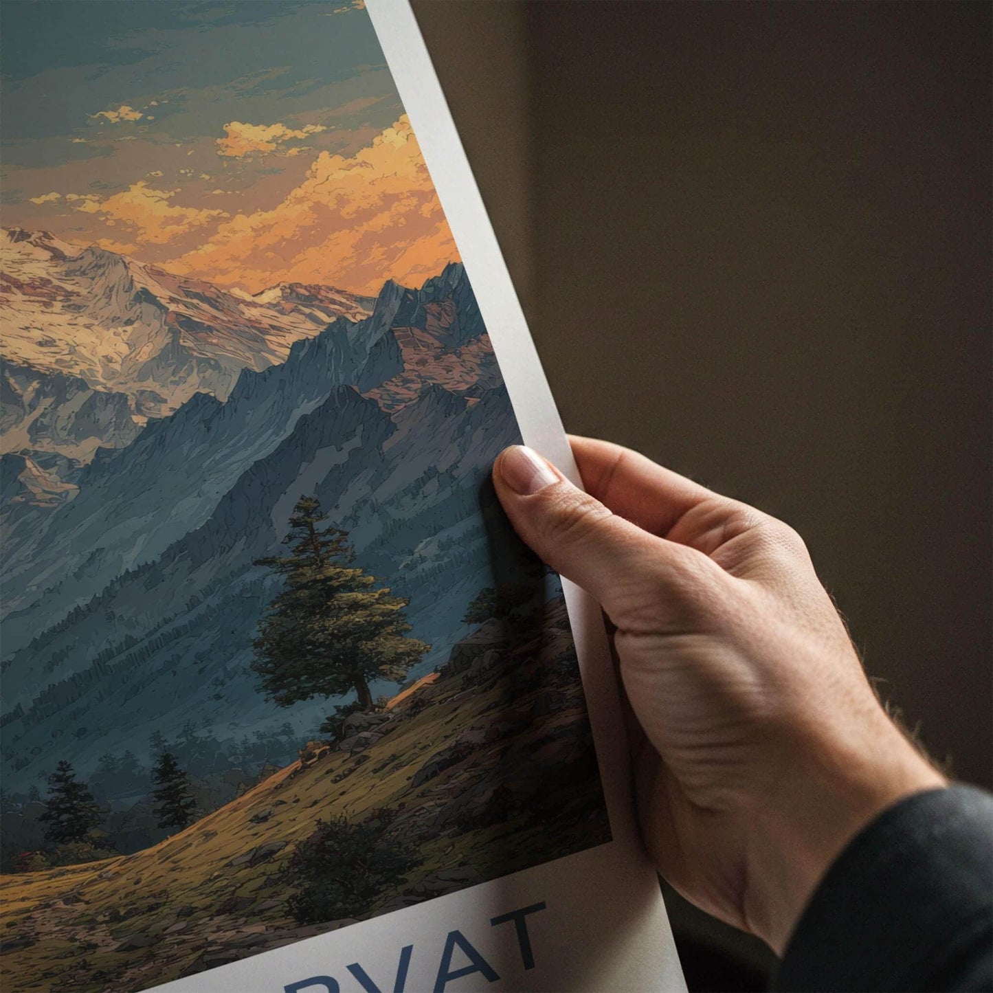 Haathi Parvat Poster - India Fine Art - Uttarakhand Himalayan Peak View Gift