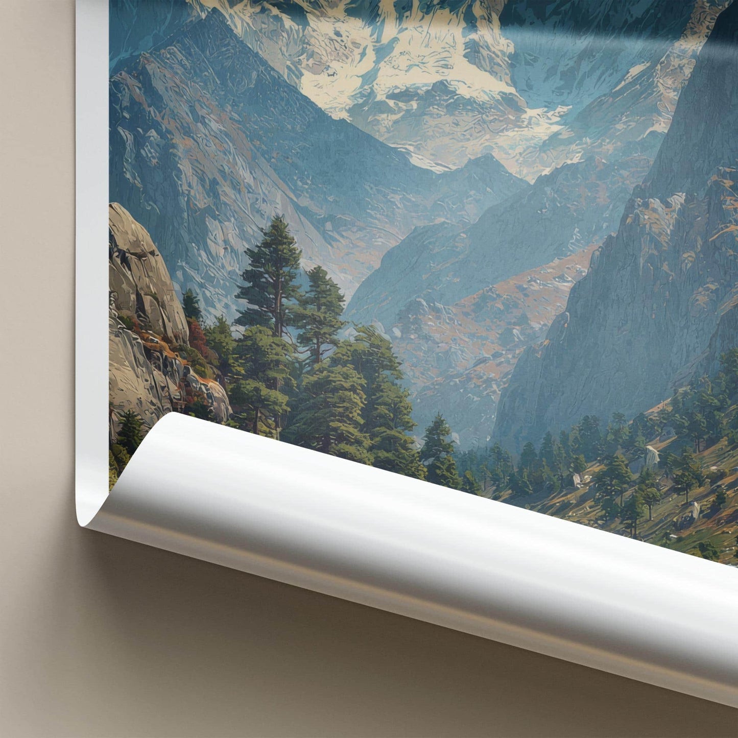Haathi Parvat Poster - India Wall Art - Uttarakhand Grand Snow Mountain Gift