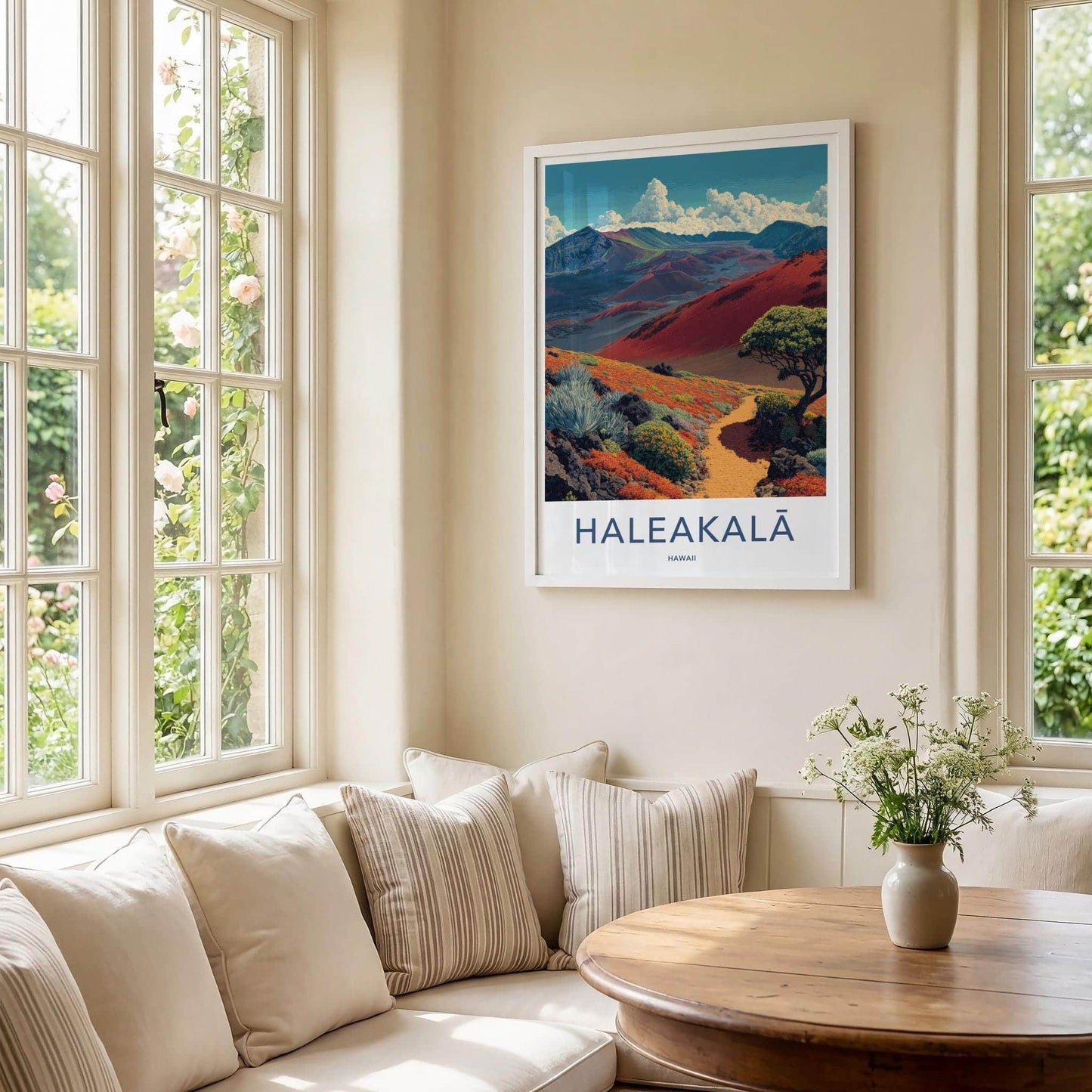 Haleakala Poster - Hawaii Travel Art - Vibrant Volcanic Crater Home Decor