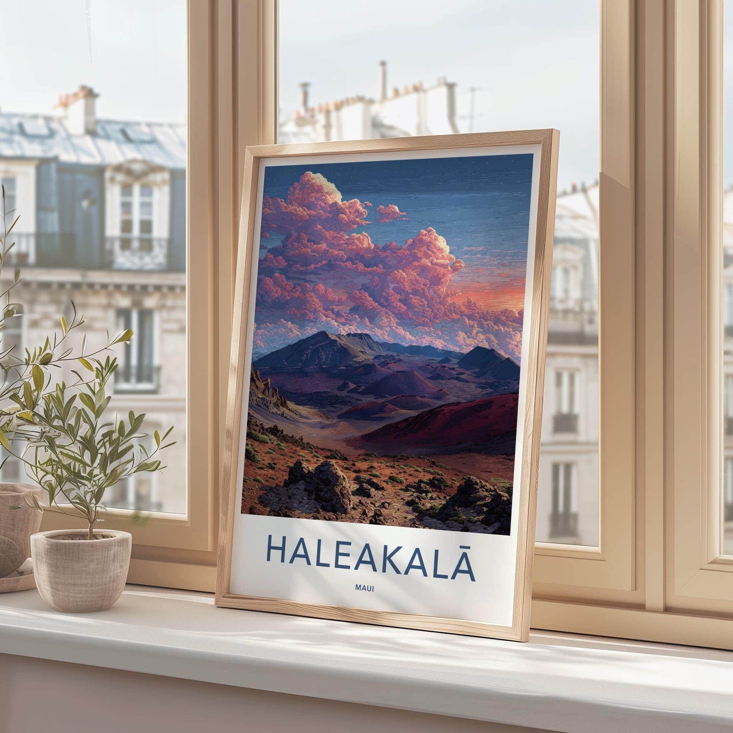 Haleakala Poster - Hawaii Wall Art - Sunset Cloudscape Craters Home Decor