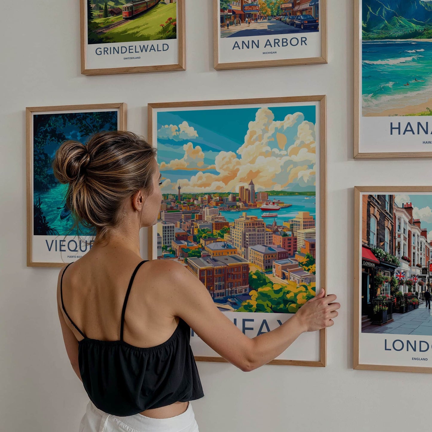 Halifax Poster - Canada Framed Print - Vibrant Coastal Cityscape Framed Decor