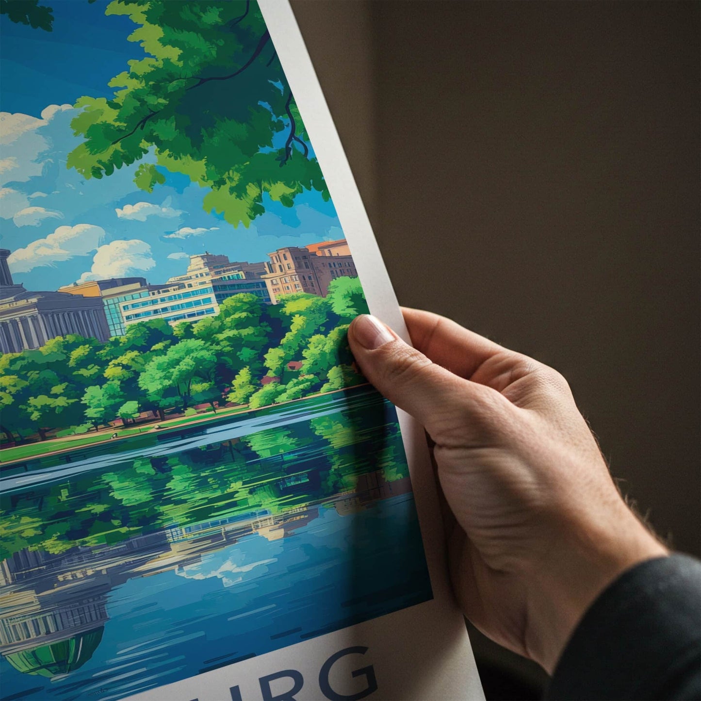 Harrisburg Poster - Pennsylvania Wall Art - Capitol Lake View Home Decor