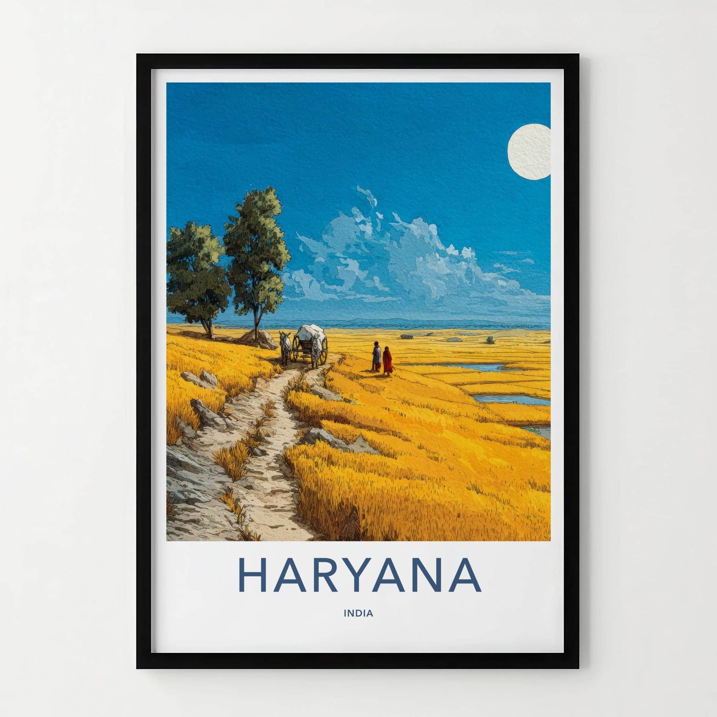 Haryana Poster - India Scenic Art - Haryana Golden Fields Wall Decor