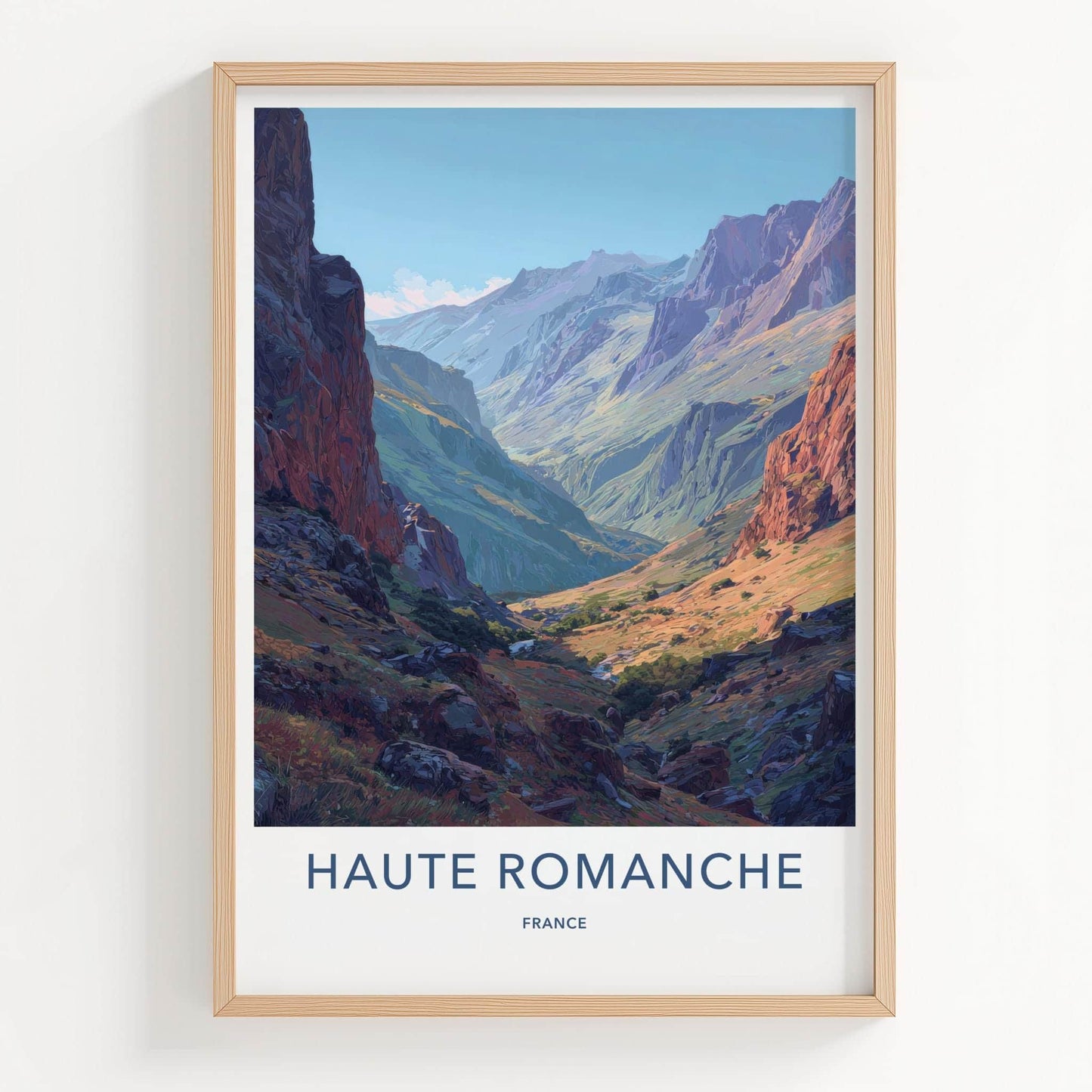 Haute Romanche Poster - France Travel Art - Rugged Valley Landscape Home Decor