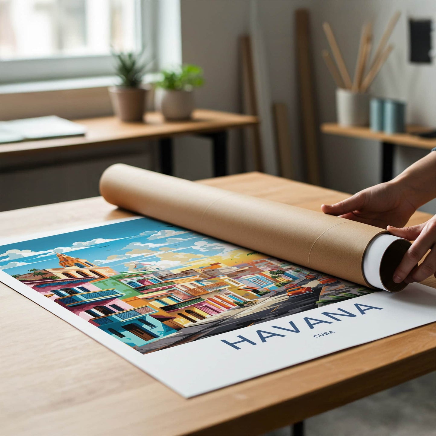 Havana Poster - Cuba Travel Art - Vibrant Cityscape Street Home Decor