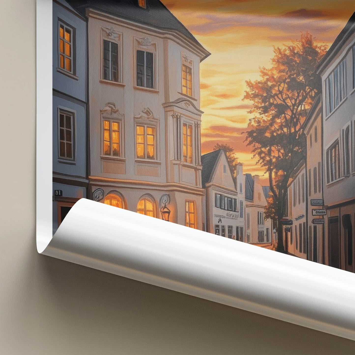 Heidelberg Poster - Germany Travel Art - Sunset City Street Home Decor