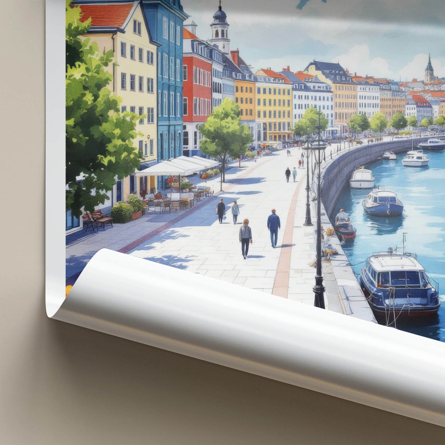 Helsinki Poster - Finland Travel Art - Vibrant City Harbor Home Decor