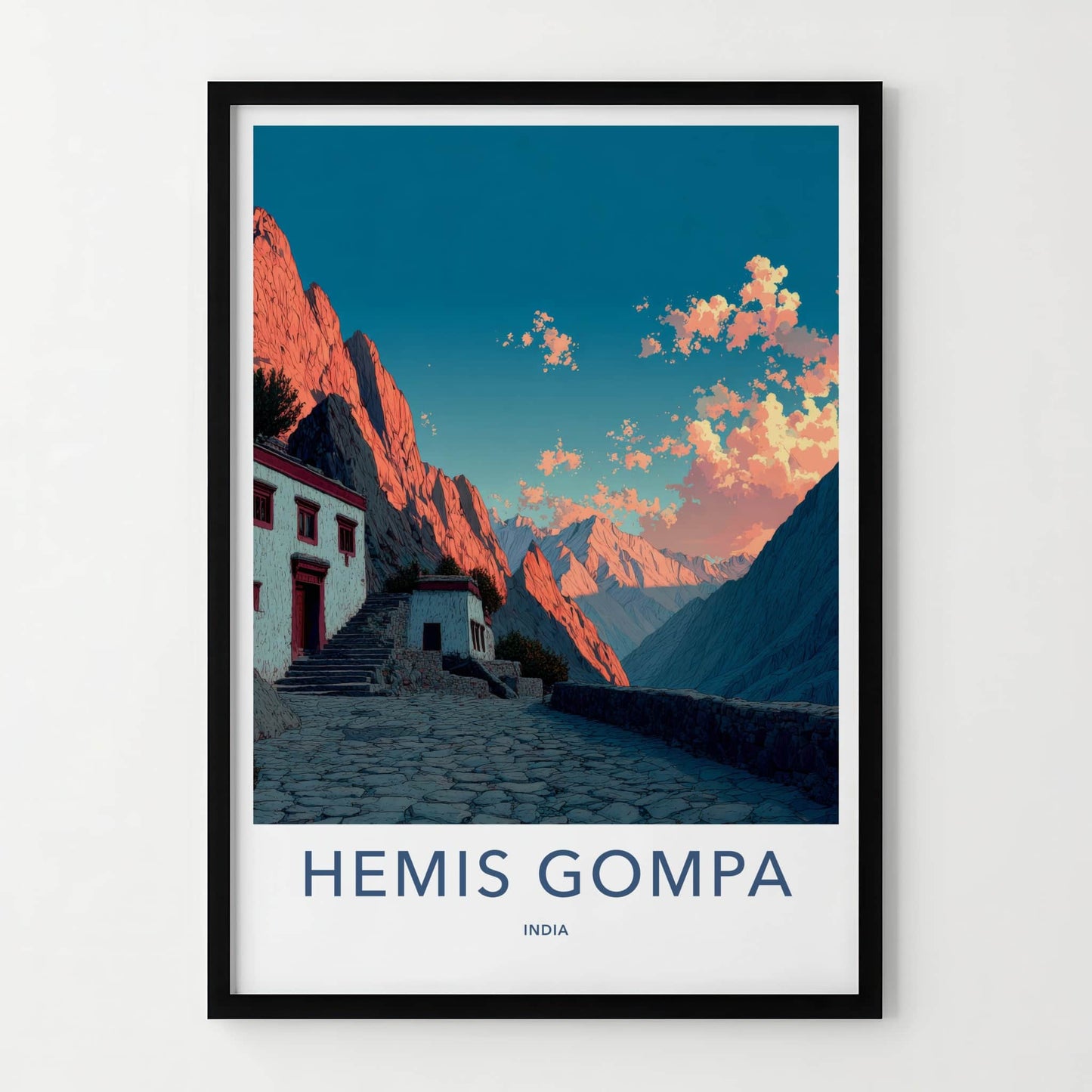 Hemis Gompa Poster - India Art Print - Ladakh Monastery Complex Wall Decor