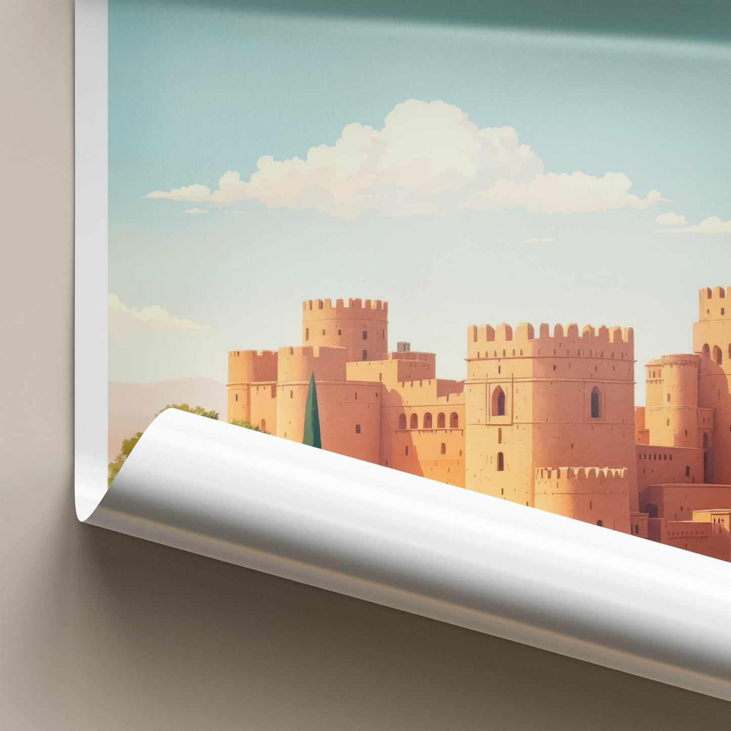 Herat Poster - Afghanistan Travel Art - Historic Adobe Fortress Home Decor