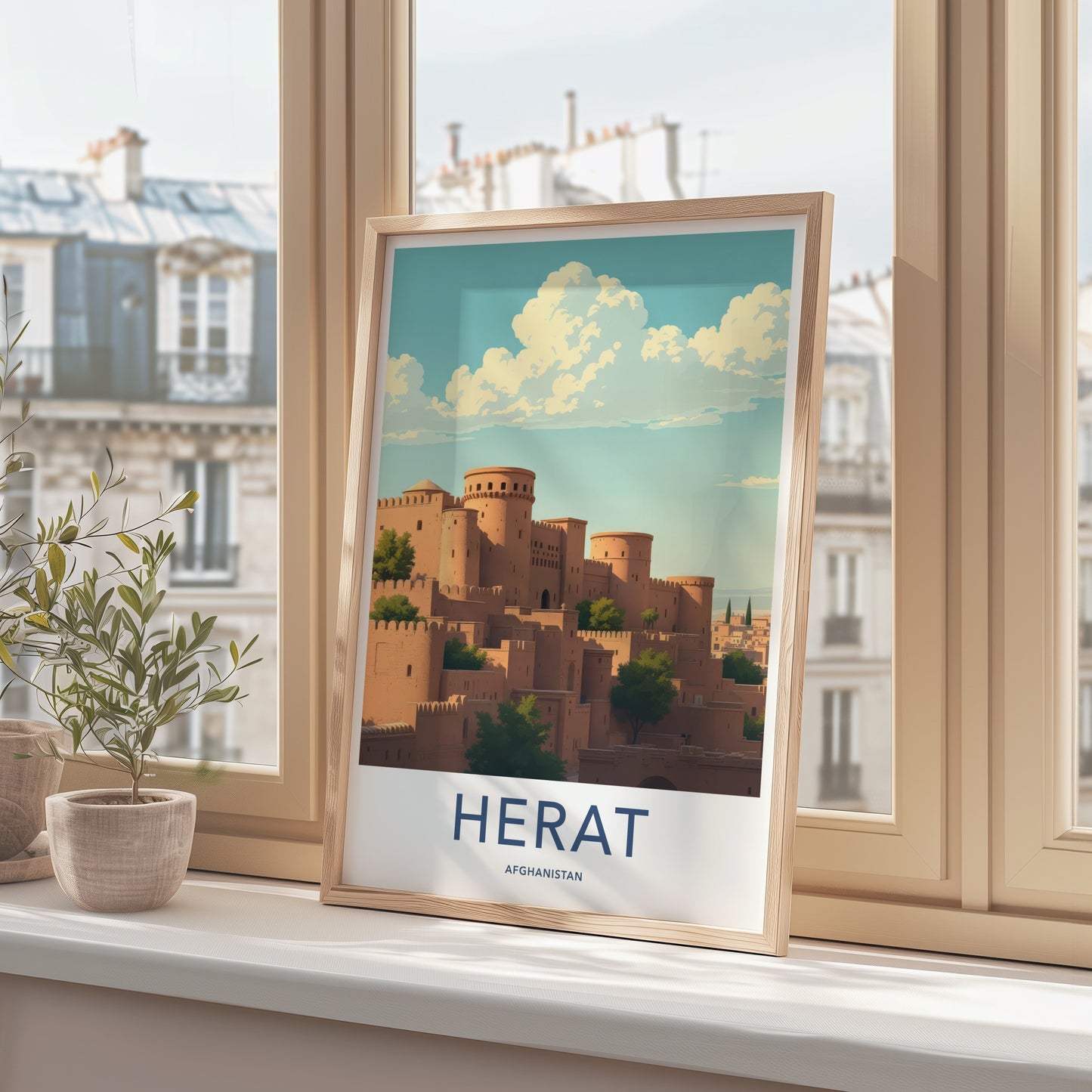 Herat Poster - Afghanistan Wall Art - Adobe Walled Towers Home Decor