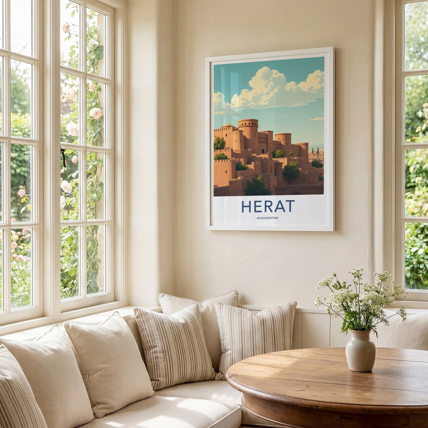 Herat Poster - Afghanistan Wall Art - Adobe Walled Towers Home Decor
