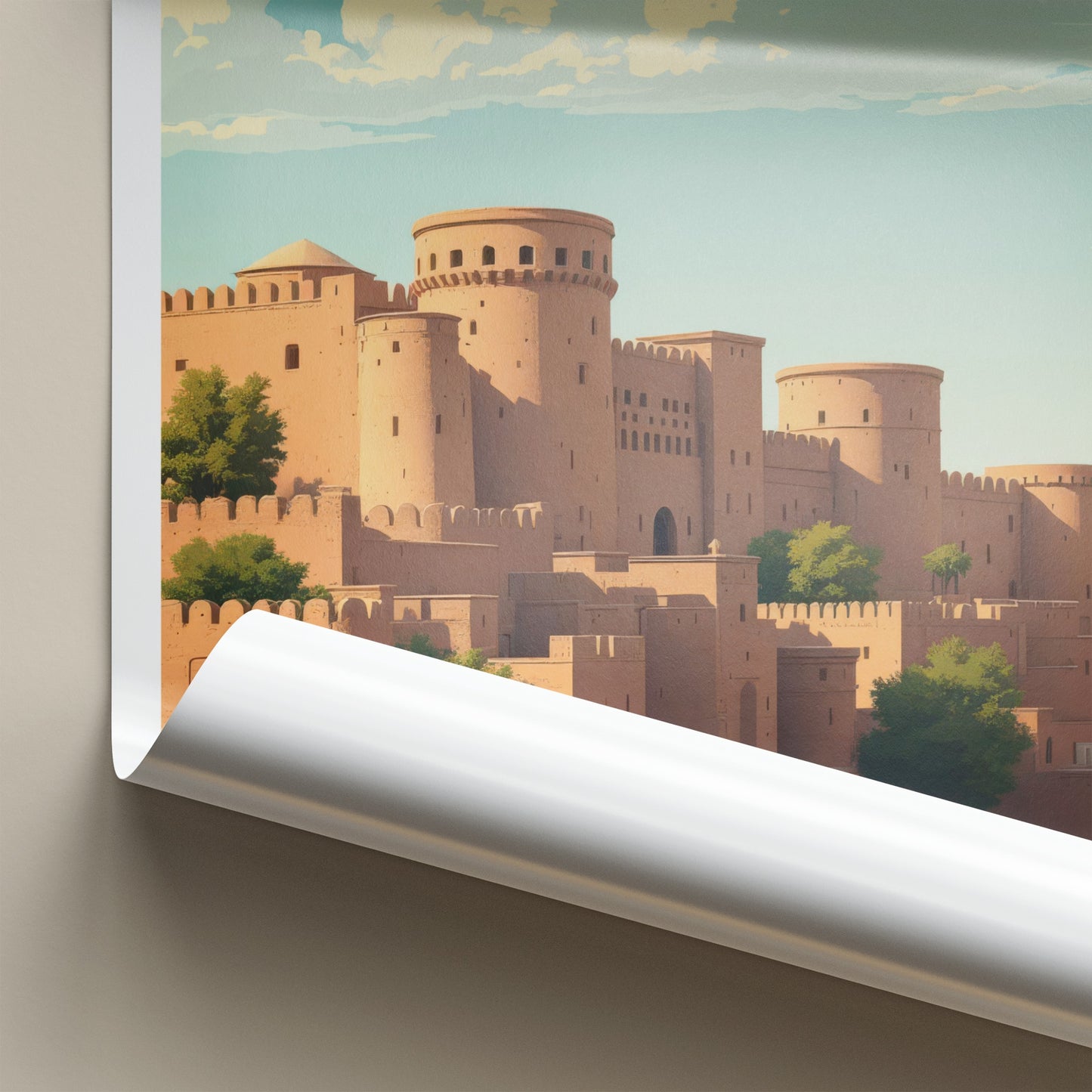 Herat Poster - Afghanistan Wall Art - Adobe Walled Towers Home Decor