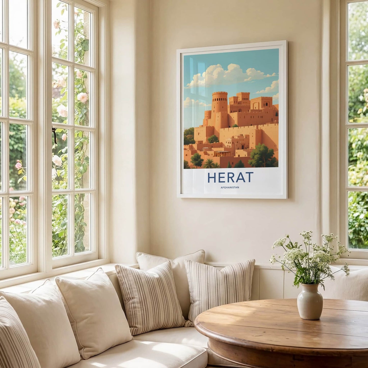 Herat Poster - Afghanistan Wall Art - Ancient Citadel Structures Home Decor