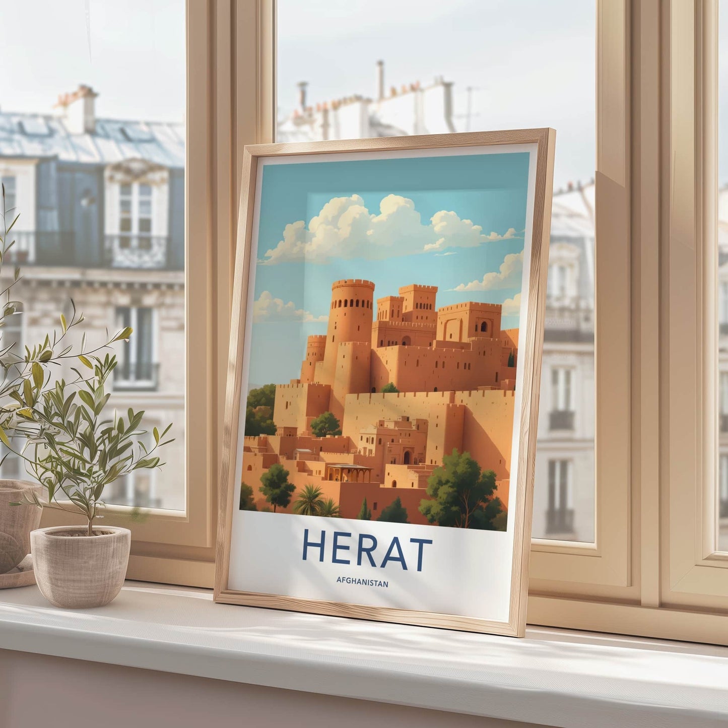 Herat Poster - Afghanistan Wall Art - Ancient Citadel Structures Home Decor
