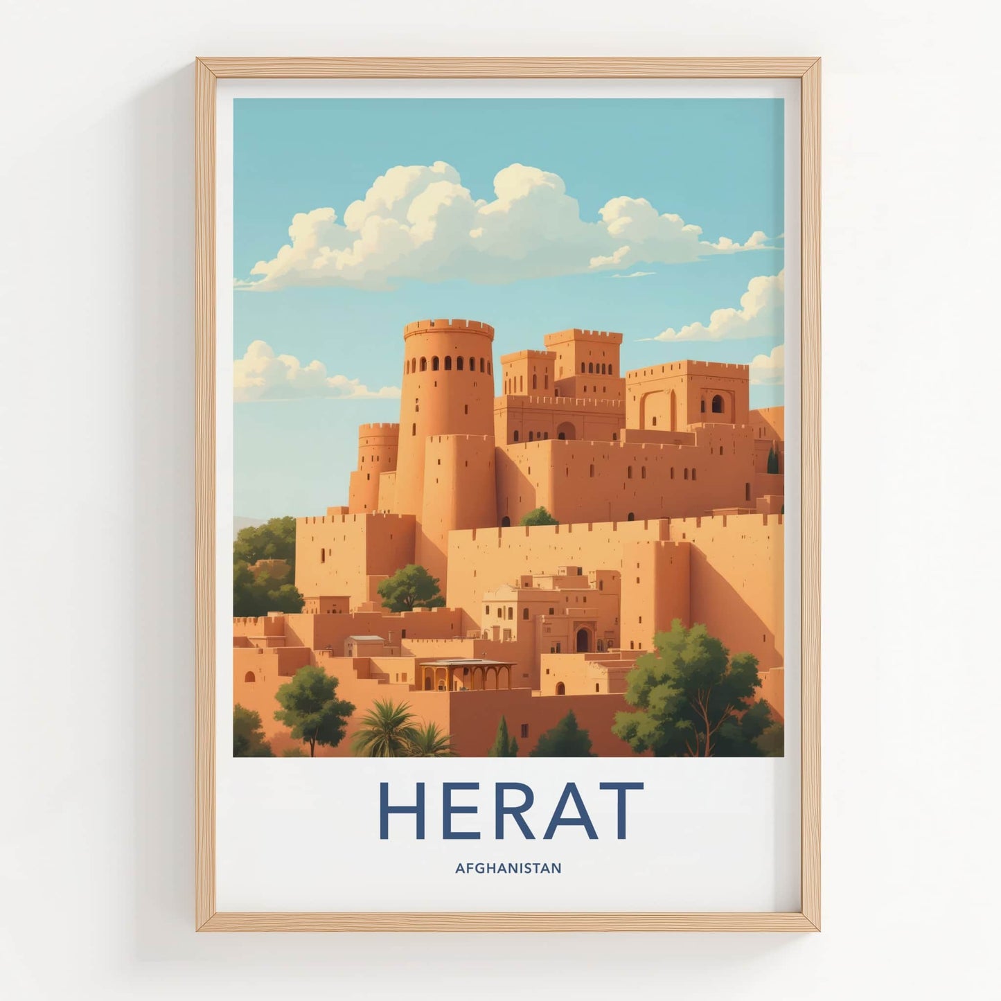 Herat Poster - Afghanistan Wall Art - Ancient Citadel Structures Home Decor