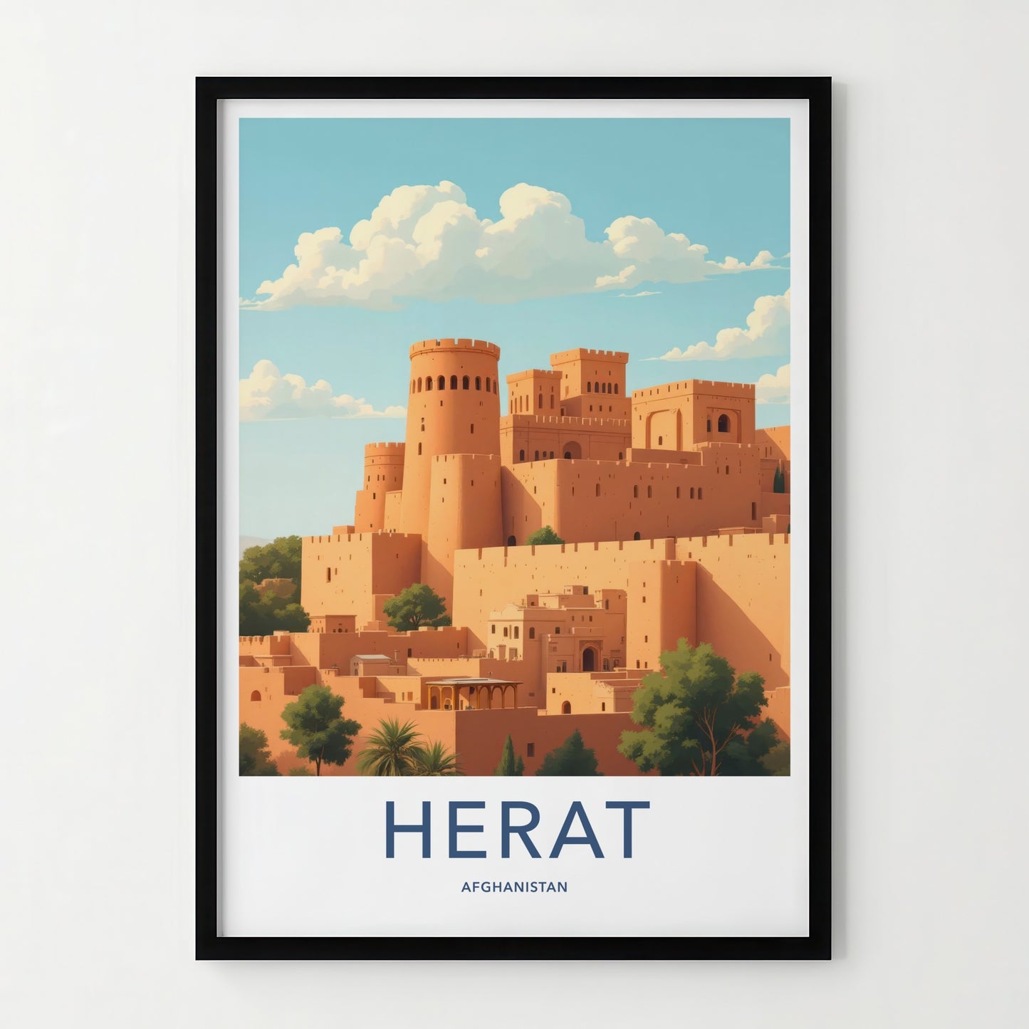 Herat Poster - Afghanistan Wall Art - Ancient Citadel Structures Home Decor