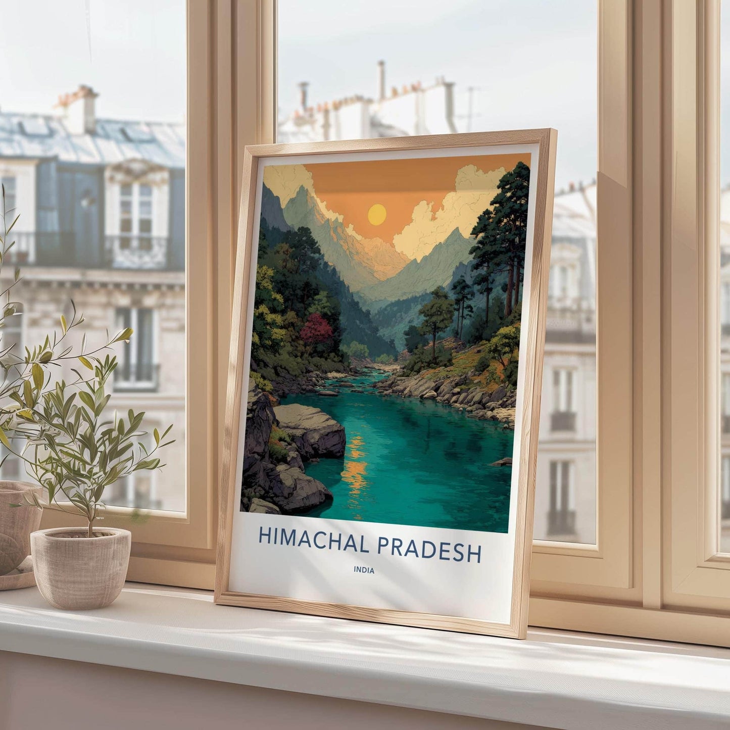 Himachal Pradesh Poster - India Fine Art - Himachal Pradesh River Scene Gift