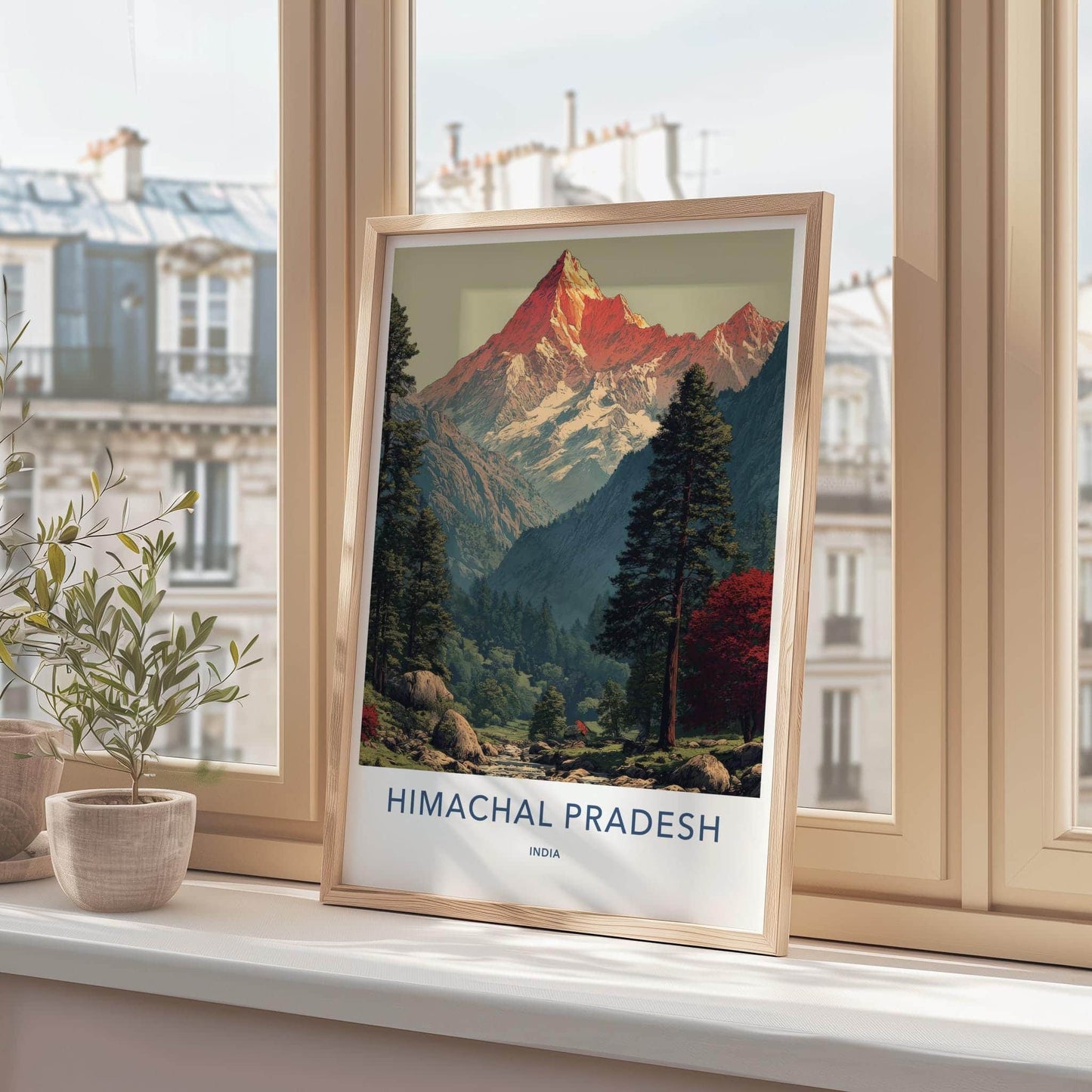 Himachal Pradesh Poster - India Wall Art - Himachal Pradesh Mountain Peaks Gift
