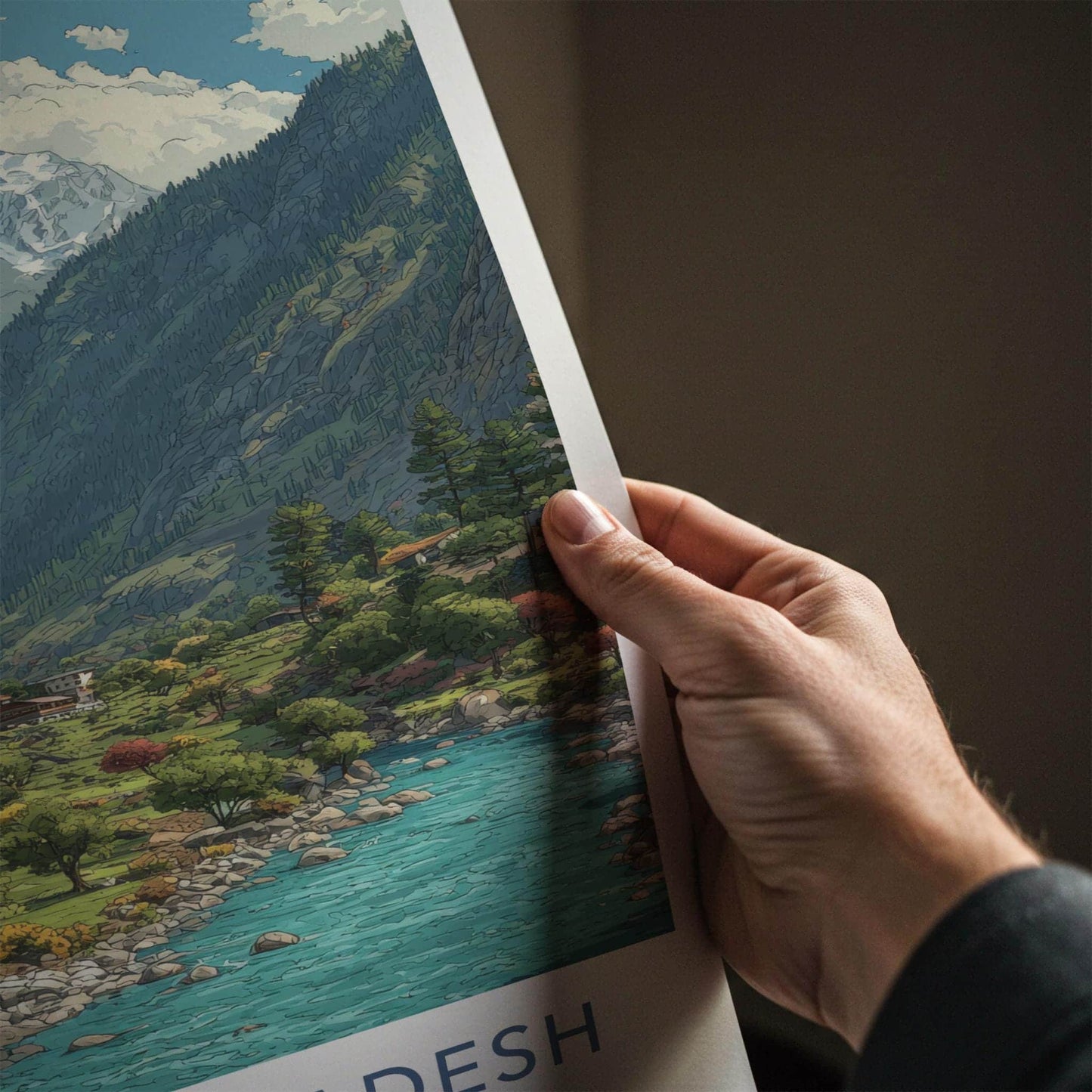 Himachal Pradesh Poster - India Wall Art - Himachal Pradesh Valley Gift