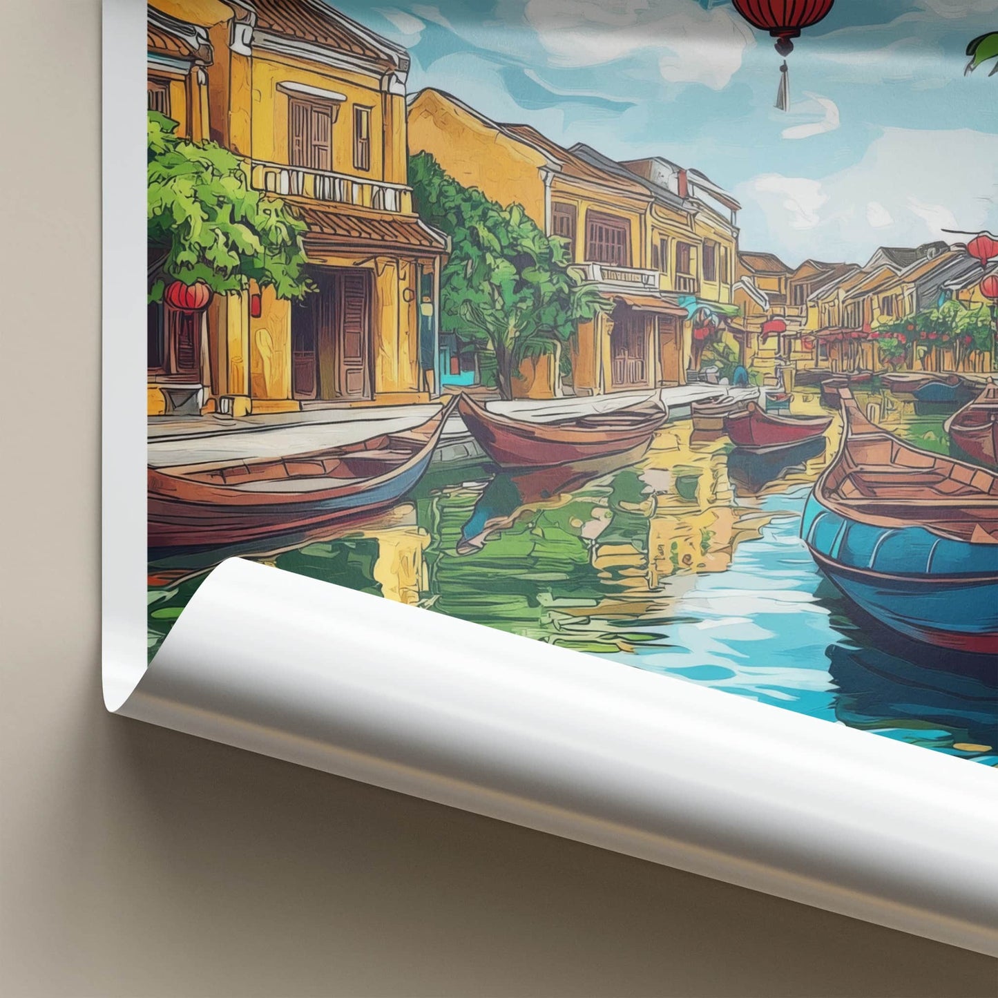 Hoi An Poster - Vietnam Framed Art - Ancient Town River Gallery Art