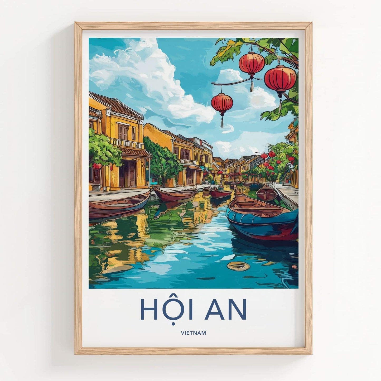 Hoi An Poster - Vietnam Framed Art - Ancient Town River Gallery Art