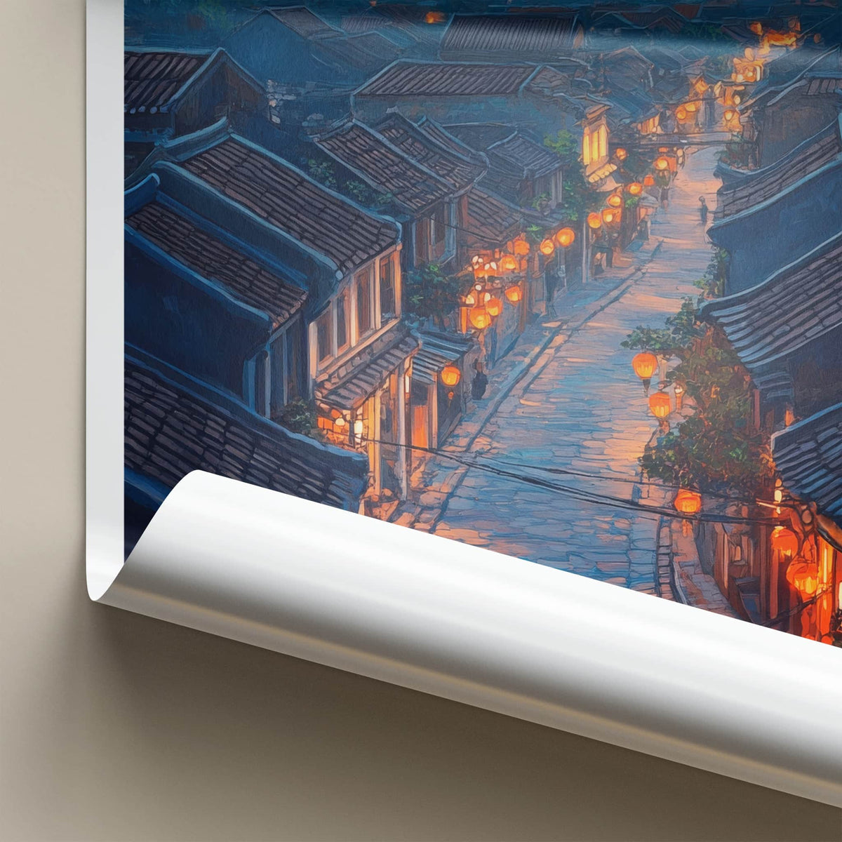 Hoi An Poster - Vietnam Travel Art - Lantern Lit Evening Home Decor
