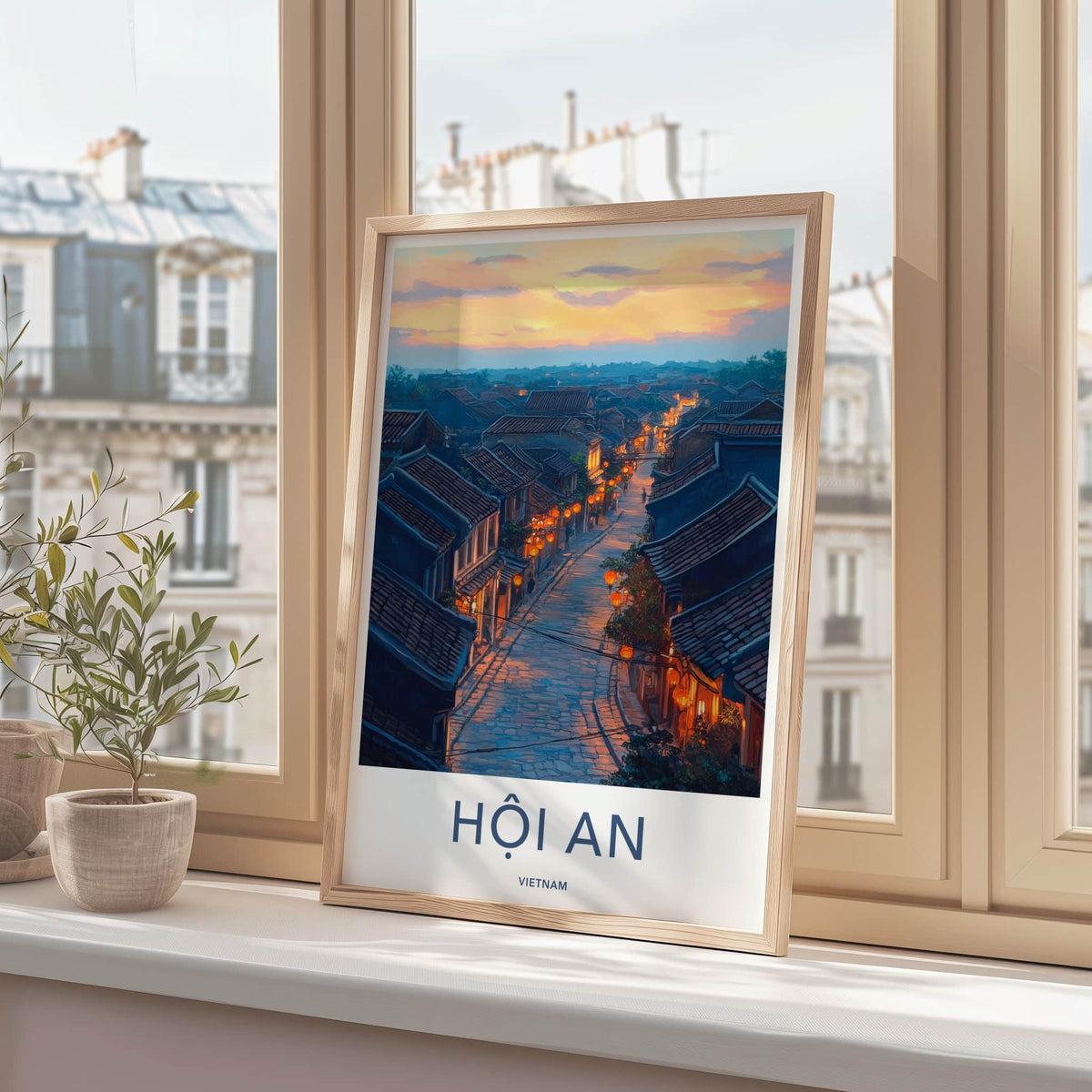 Hoi An Poster - Vietnam Travel Art - Lantern Lit Evening Home Decor