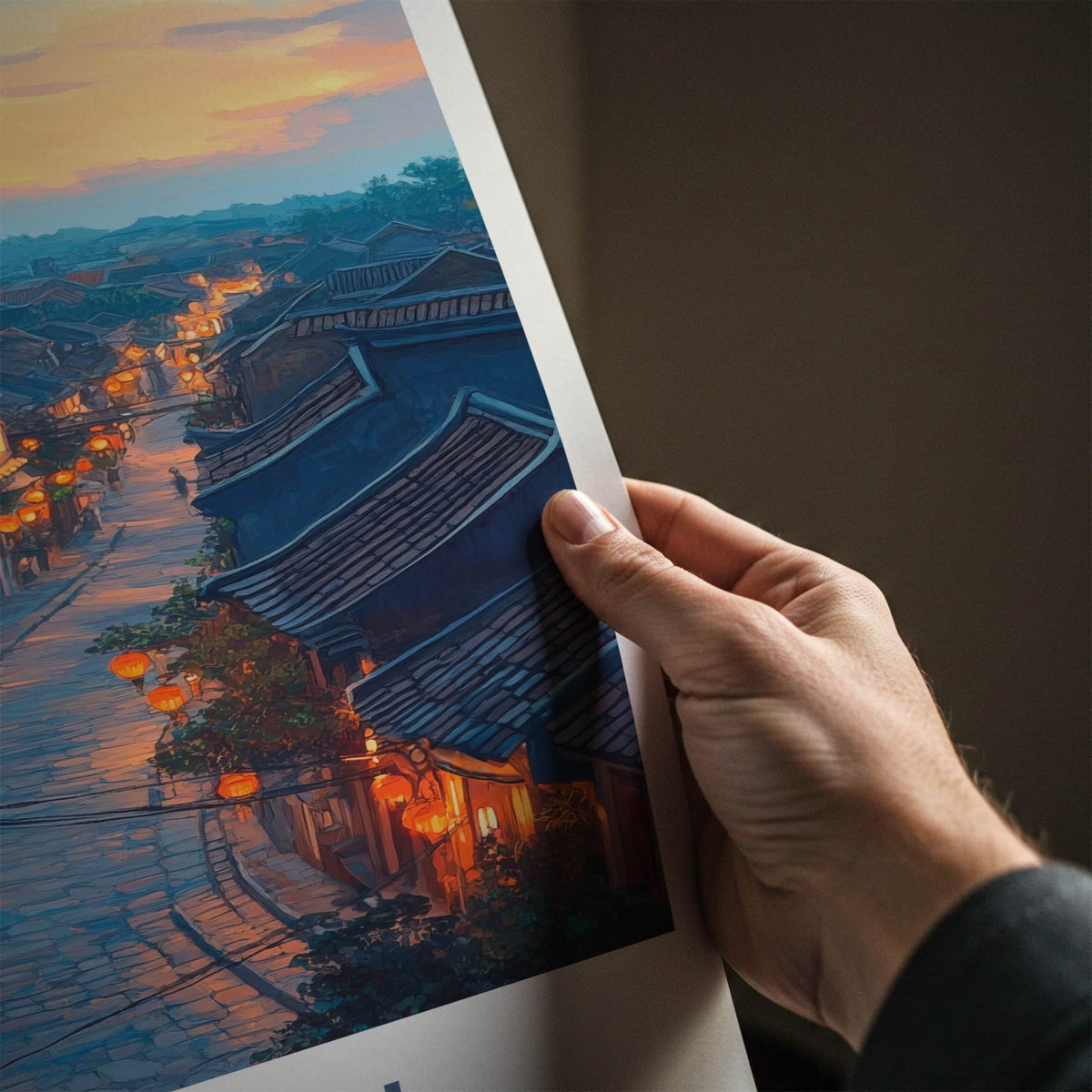 Hoi An Poster - Vietnam Travel Art - Lantern Lit Evening Home Decor