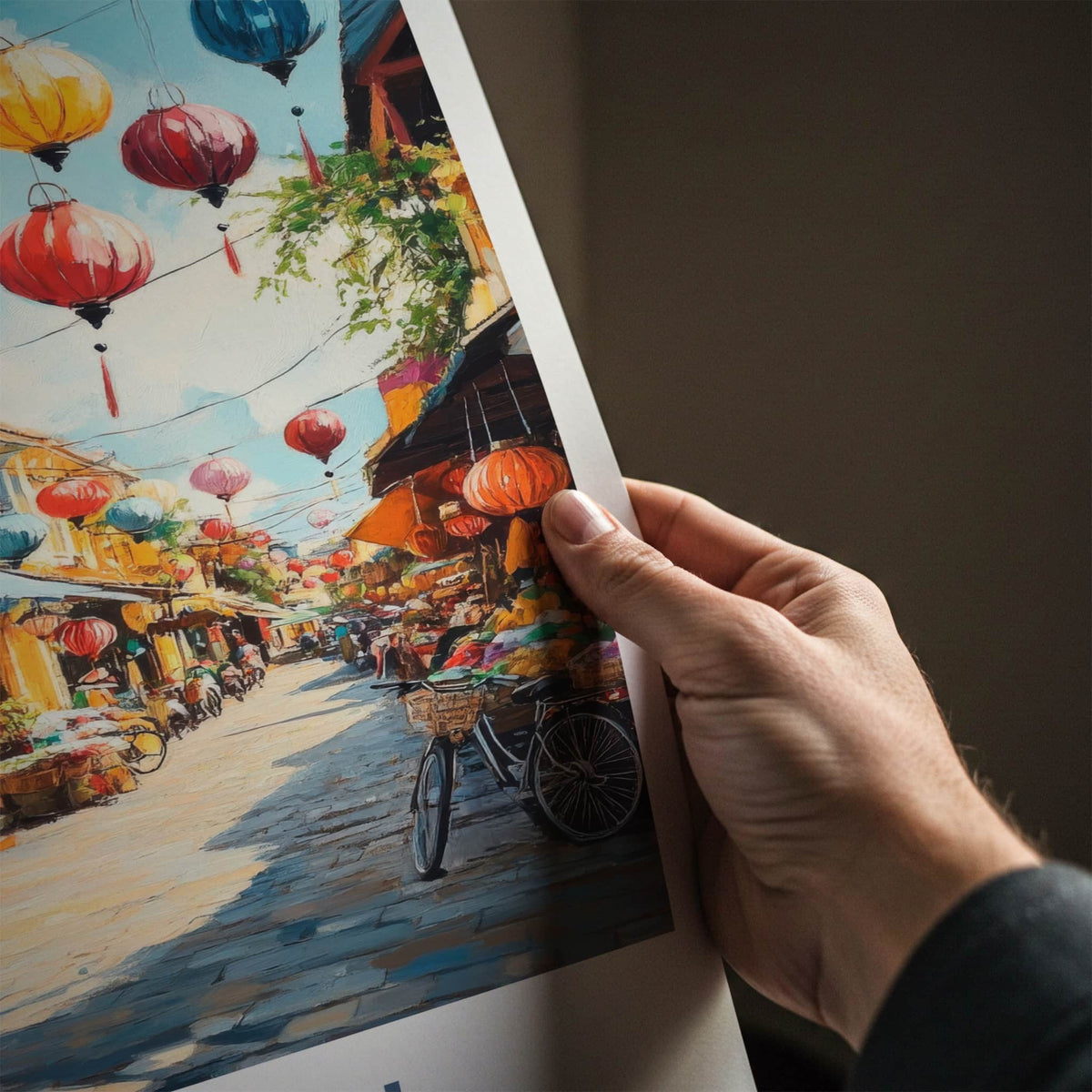 Hoi An Poster - Vietnam Travel Art - Vibrant Lantern Street Home Decor