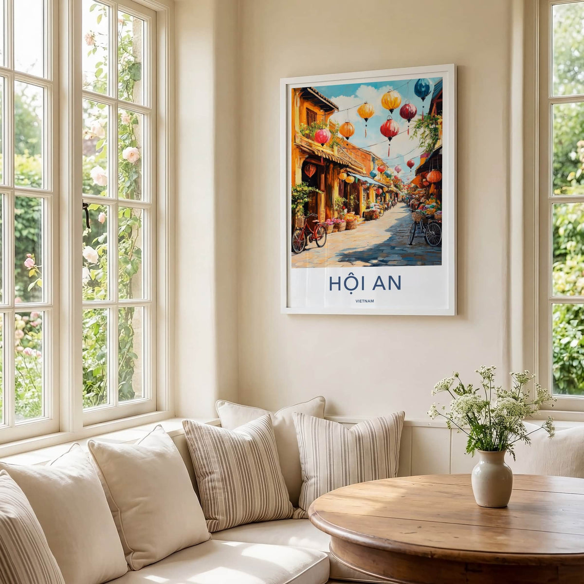 Hoi An Poster - Vietnam Travel Art - Vibrant Lantern Street Home Decor