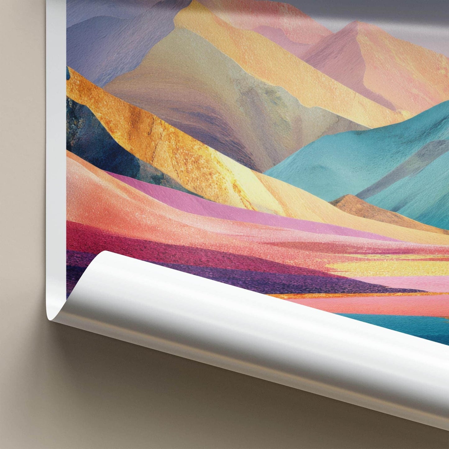 Hormuz Island Poster - Iran Travel Art - Vibrant Layered Landscape Wall Decor