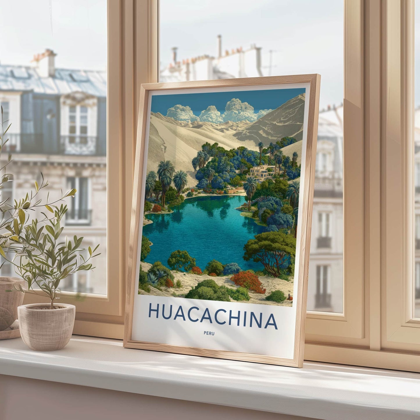 Huacachina Poster - Peru Wall Art Desert Oasis Home Decor